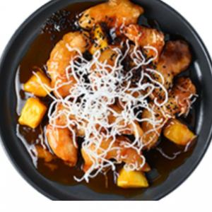 Креветки в кисло-солодкому соусі з манго