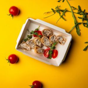 Млинці з куркою та шпинатом