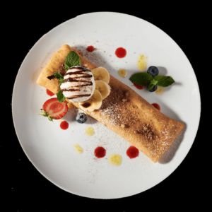 Млинець з бананом та шоколадом