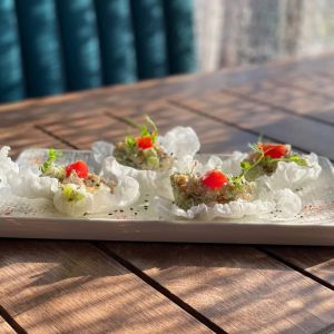 Морська перлина з креветкою