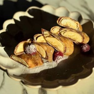 Млинці з бананом та нутелою