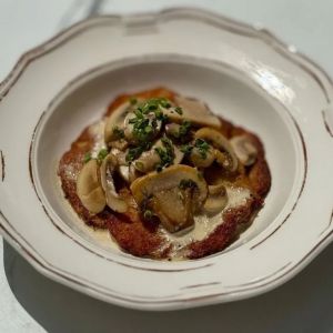 Деруни з грибами