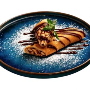 Млинці з бананом і шоколадом