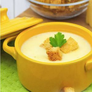 Сирний крем-суп з грильованою куркою